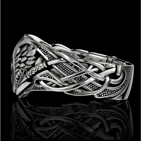 Fashion Viking Cubic Zirconia Rings Men Hip Hop Punk Jewelry Ring - Picture 4 of 9